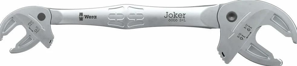 Wera 6006 Joker S/L Llave de doble boca autoajustante, 10; 11; 12; 13 x 7/16; 1/2" x 16; 17; 18; 19 x 5/8; 11/16; 3/4" x 208.6 mm