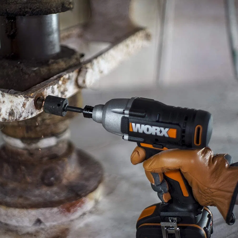 WORX Atornillador de Impacto 20V | PowerShare | WX291.9 - Sin batería, ni cargador | Control variable de velocidad, reversible, caja de engranajes metálica, luz LED