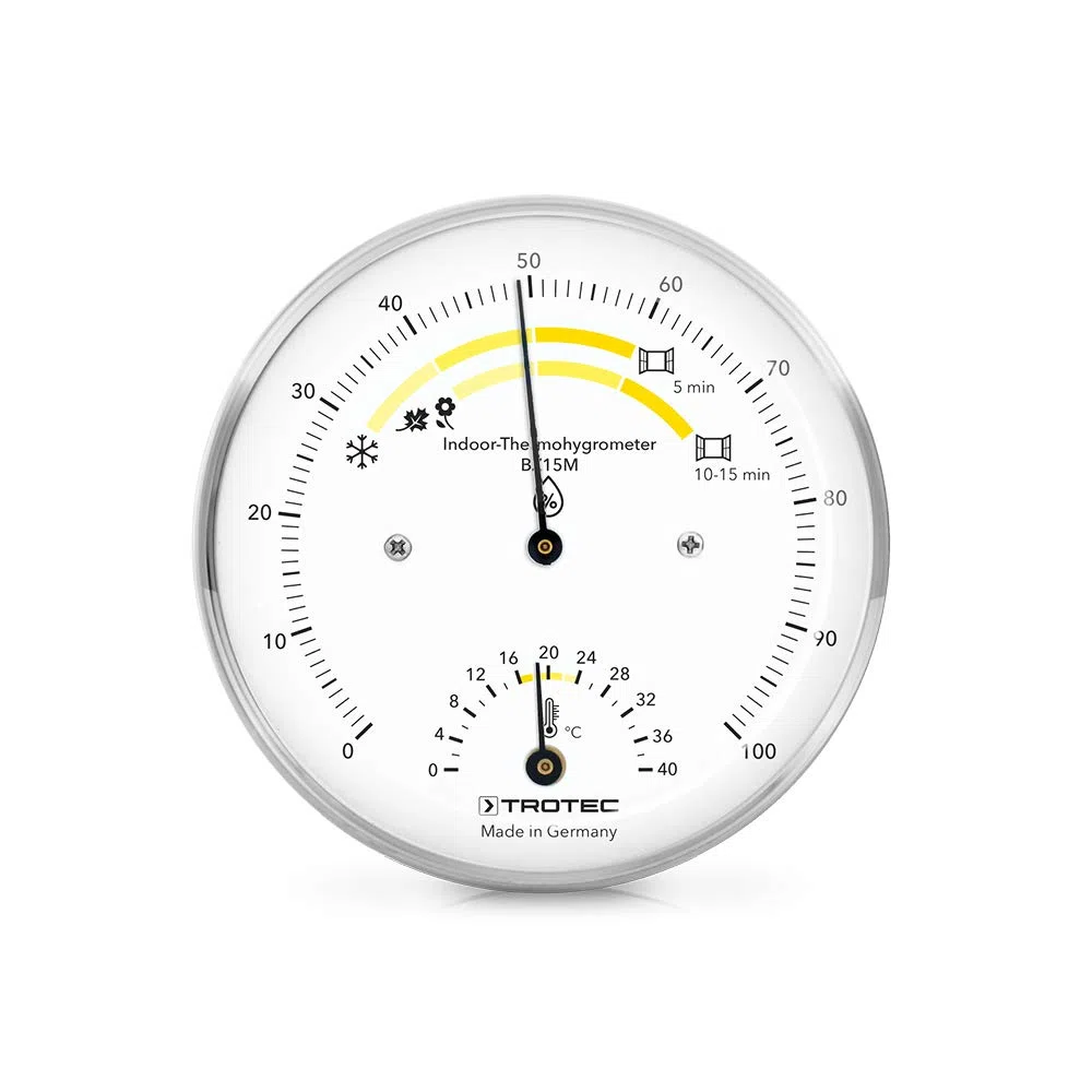 TROTEC Termohigrómetro para interiores BZ15M | para valores climáticos óptimos | Made in Germany