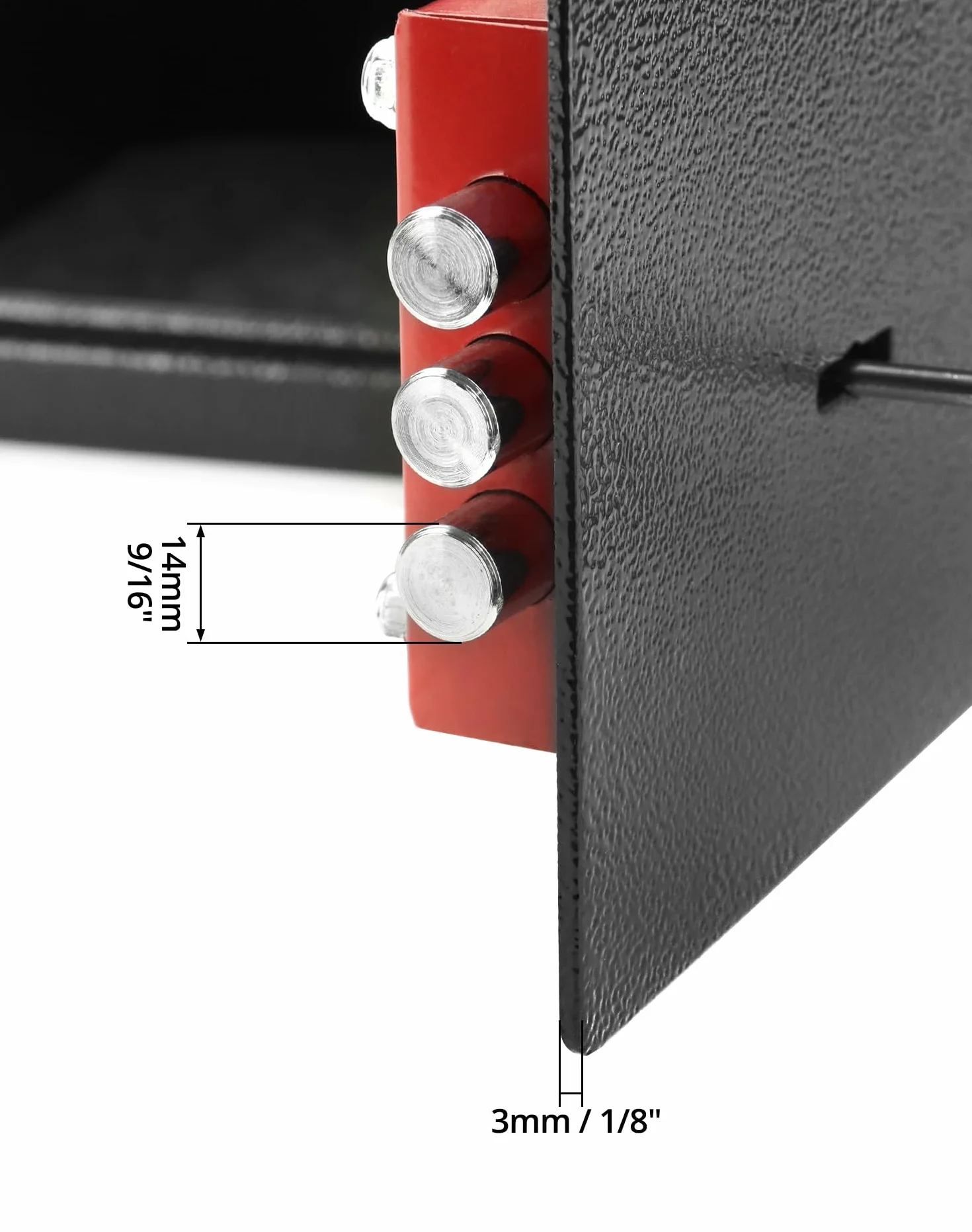 QWORK Caja Seguridad 31x20x20 cm Cerradura Triple Paletón Acero Robusta
