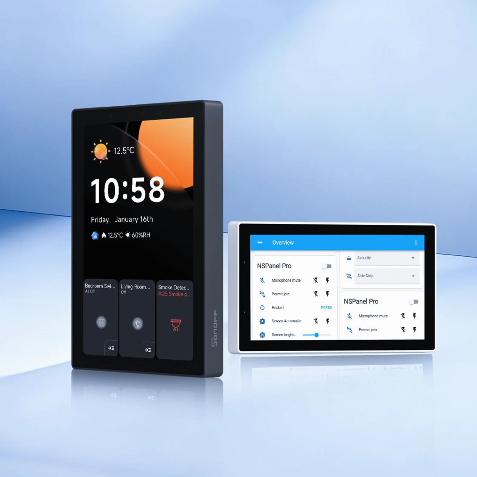 SONOFF NSPanel Pro 120 Panel de control inteligente para el hogar, integrado Zigbee Gateway con seguridad para el hogar, visualización grande de 4.7 pulgadas con monitoreo de uso de energía, cámaras