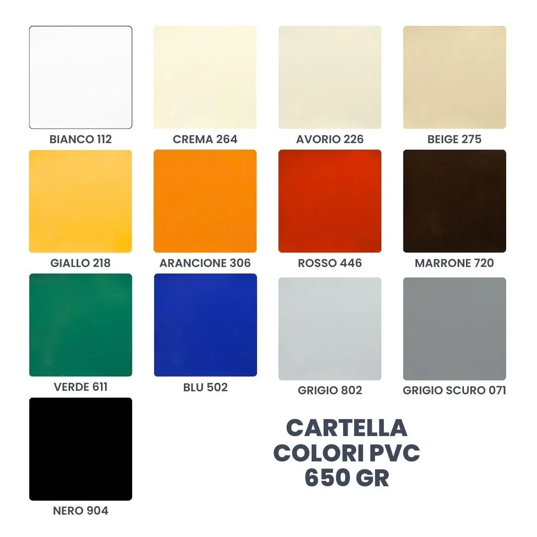 TENDAGGIMANIA Bandas de PVC de 650 gr/m2 para Cobertura de Estructura, Pergola - Medida 75 cm x 600 cm - Color Blanco