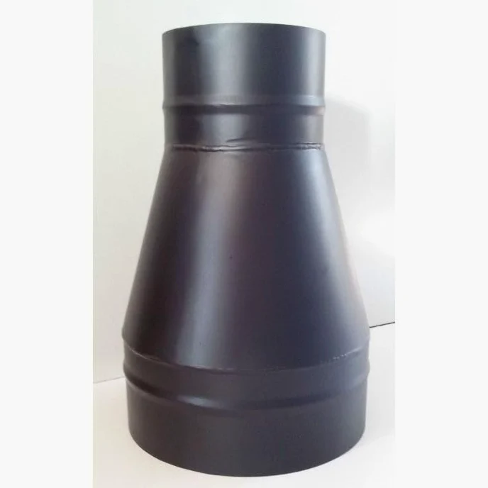 Reducción/aumento de chimenea negra - línea leña (Ø 150 F para tubo inoxidable/80 m para tubo negro/inoxidable)