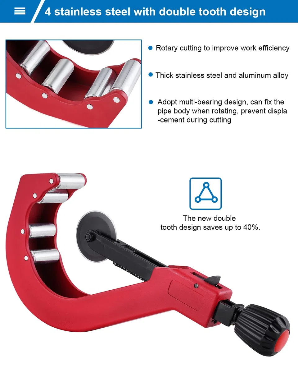 BAOSHISHAN Cortatubos de PVC 50mm-120mm diámetro de tubo 3-19mm espesor de pared de corte para PE/PVC/PPR tubo de plástico duro