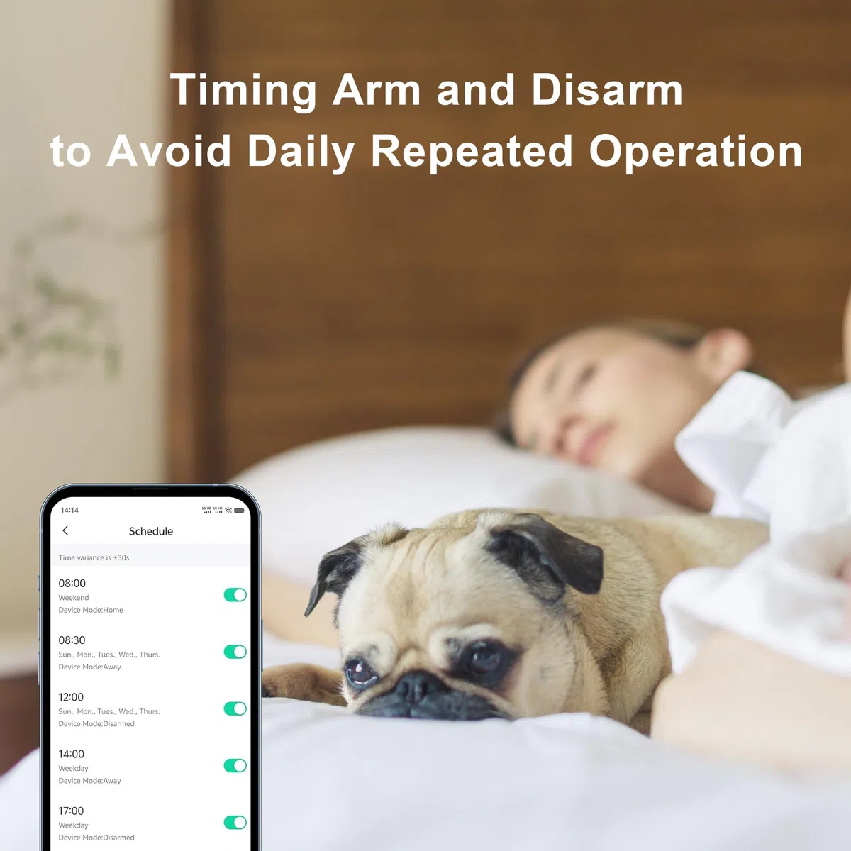 Sistema de Seguridad Doméstica 4G, 13 Piezas Sistema de Alarma Inalámbrico para Cámara de Vigilancia 1080p con Sirena de Alarma 120 DB Compatible con Alexa Google(G30-4G)