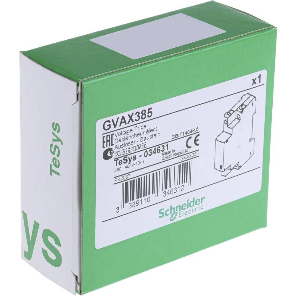 Schneider Electric GVAX385 corta circuito - Corta circuitos (380 - 400, 105 g, Blanco)