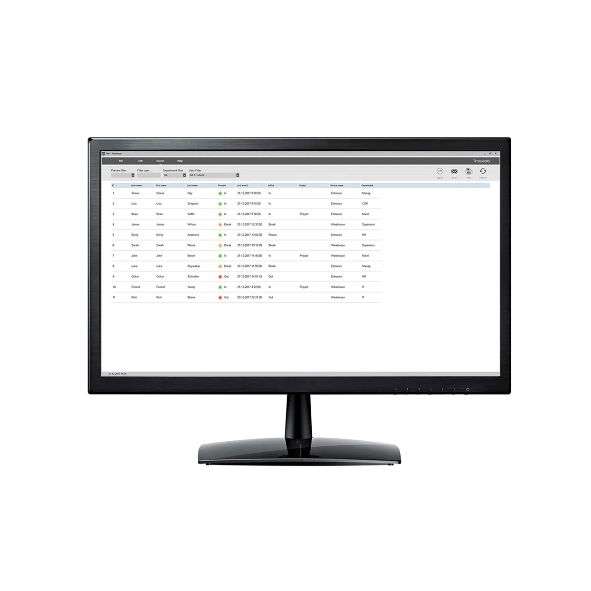TimeMoto PC Plus - Software avanzado de gestión de horarios