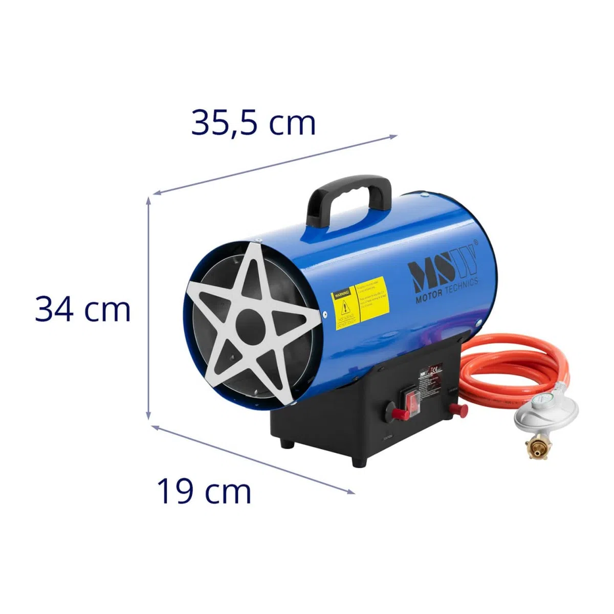 MSW MSW-GH-ET-15000 - Estufas Calentador de gas (15000 W, 160 m², encendido manual, gas, ventilador de calefacción)