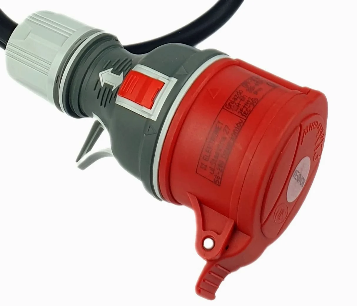 RoadEu - Cable alargador de alimentación 16A - Enchufe 16A, Toma 16A - Prolongador Industrial 10m. Alargador portátil Que Puede Utilizarse en talleres, Jardines, cobertizos u Obras de construcción