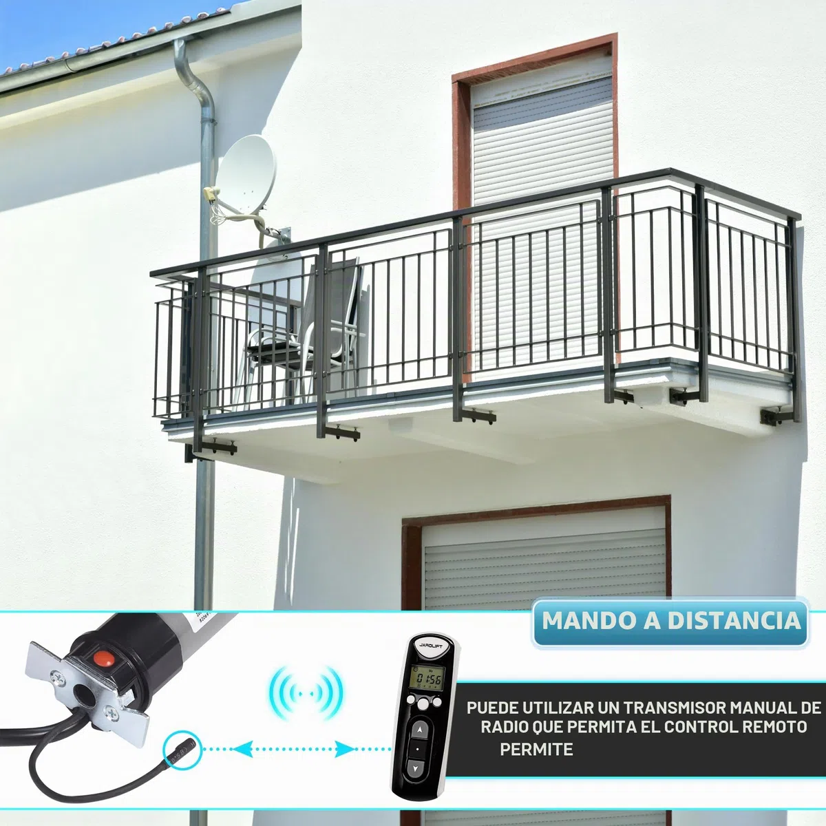 jarolift Motor Tubular Electrónico - TDEF 10/14 (D 40mm / Fuerza de Tracción 27 kg)