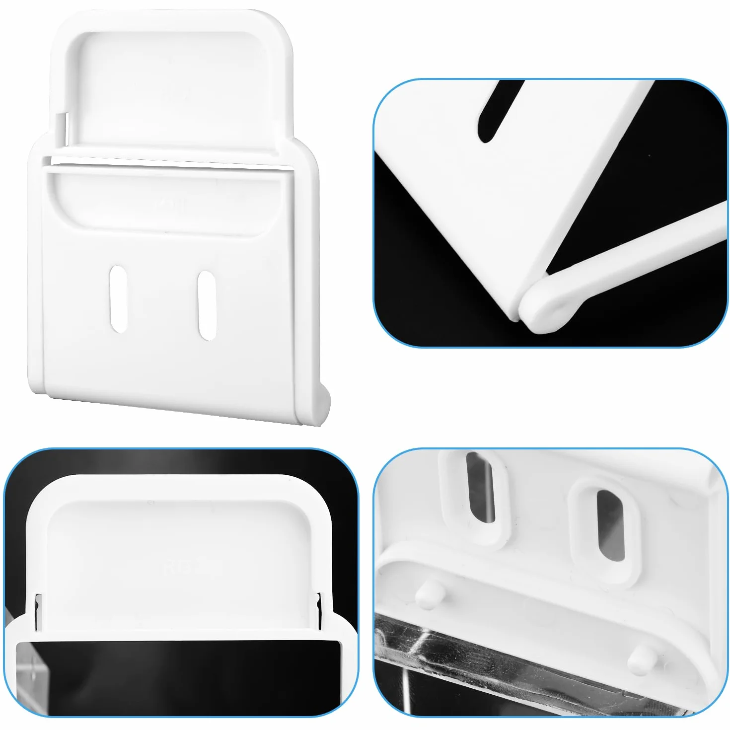 Tinoaly 2uds Soportes Sensor de Puerta Garaje para Ring Sensores Contacto de Alarma, Soporte Montaje Duradero para Puerta Garaje Accesorios Seguridad con Tornillos Fácil Instalación
