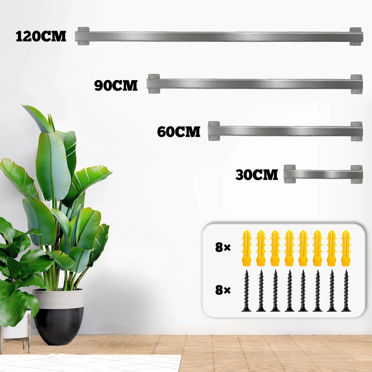 Pasamanos para escaleras, para interiores, 90 cm, plata, pasamanos para escaleras, exterior/interior, acero inoxidable, para terrazas (plata, 90 cm)