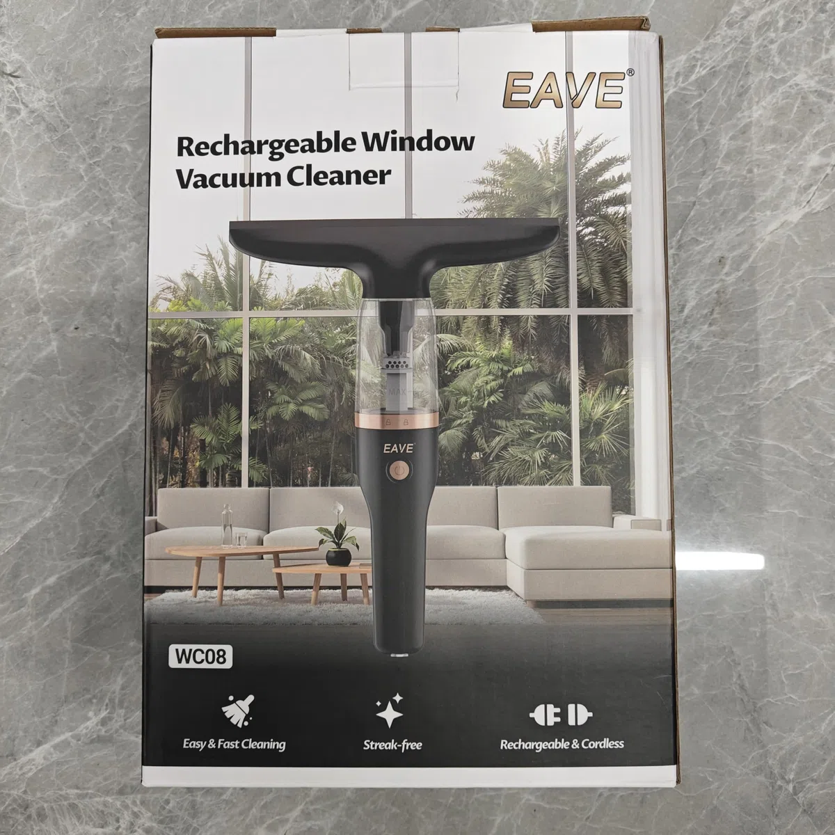 limpiacristales electrico Limpiador de Ventanas Aspirador recargable kit, Limpiador de ventanas con depósito de agua de 60 ml y botella rociadora