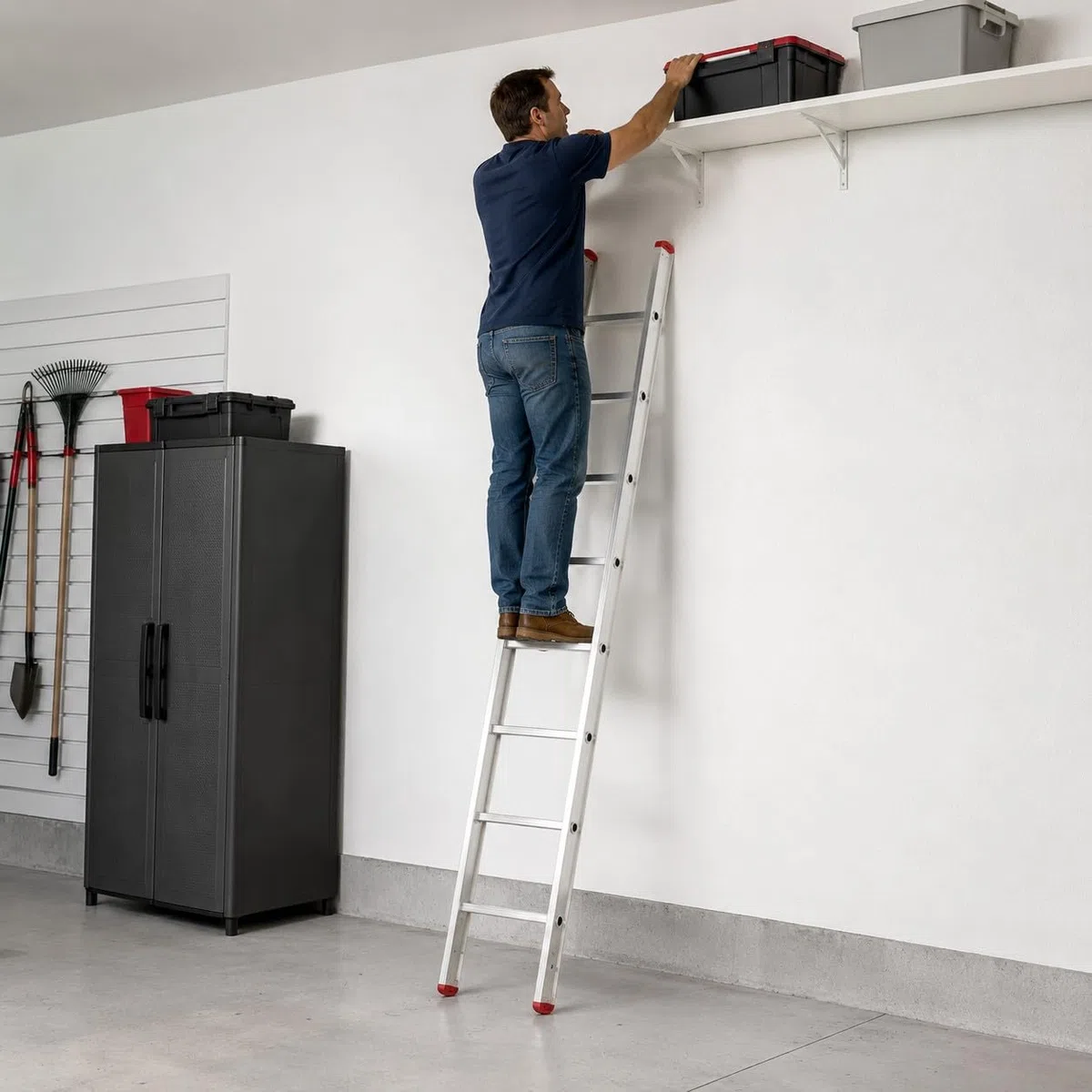 Escalera de un Tramo TR1-2.5 de 9 Peldaños en Aluminio