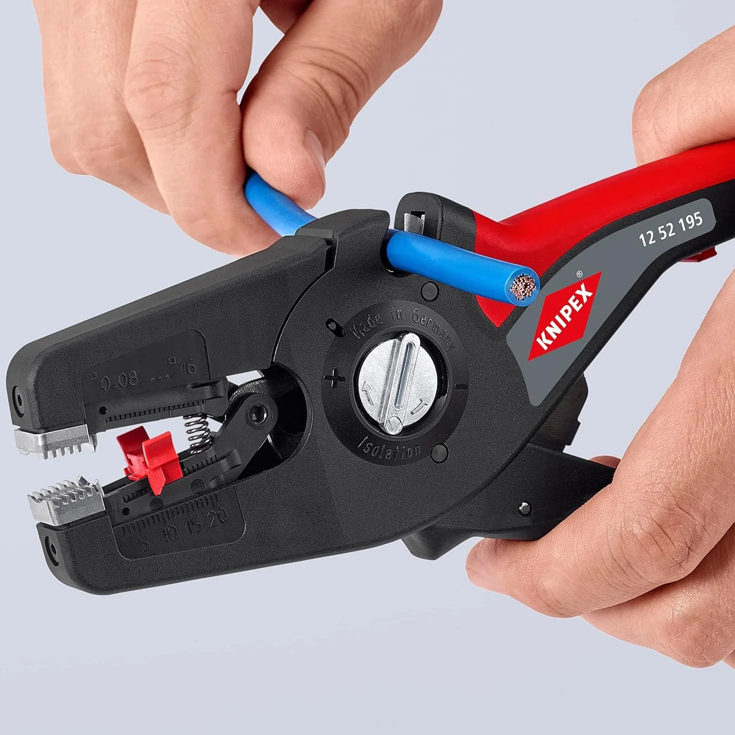 KNIPEX PreciStrip16 Pelacables autoajustable en blister 190 mm, 12 52 195 SB
