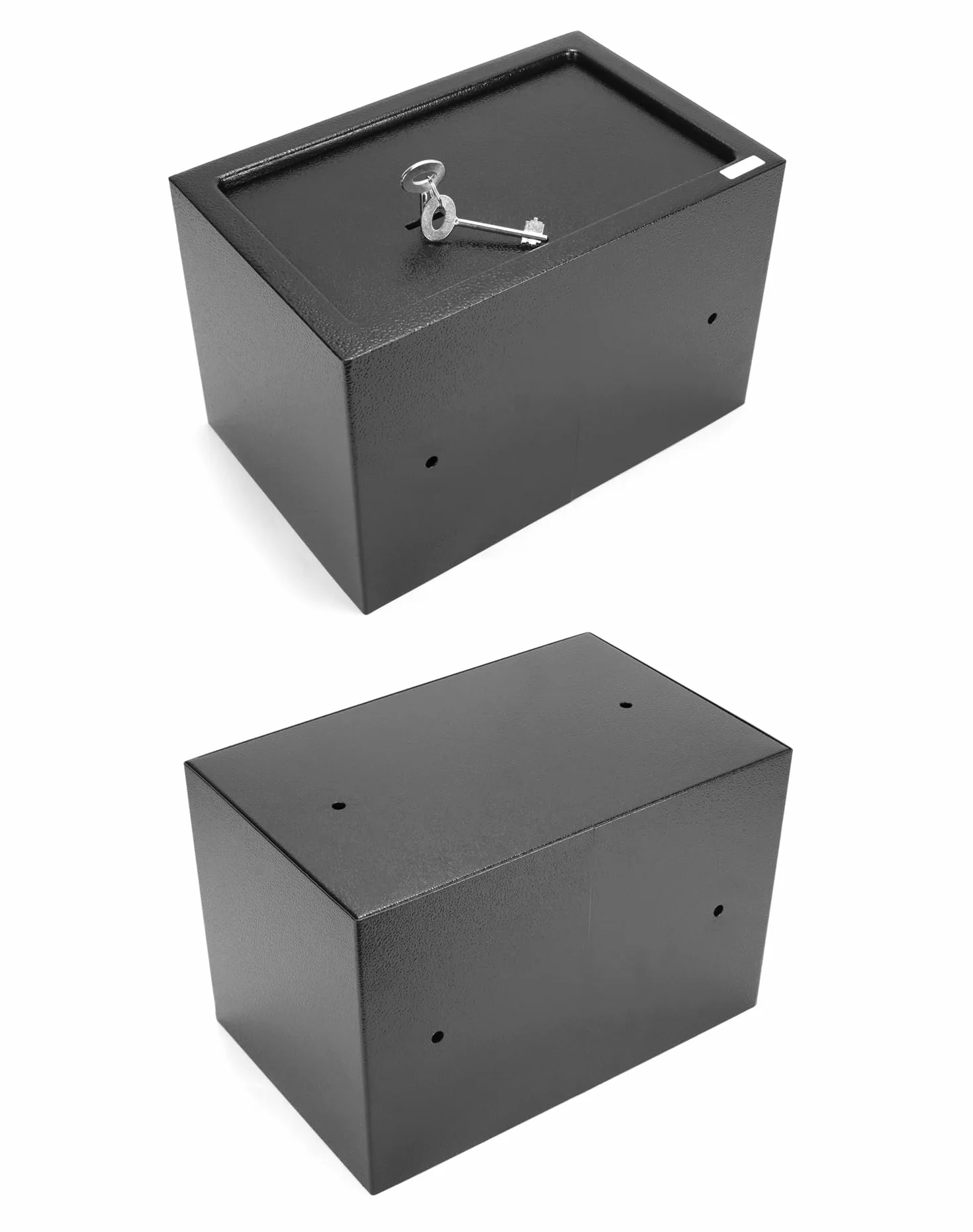 QWORK Caja Seguridad 31x20x20 cm Cerradura Triple Paletón Acero Robusta