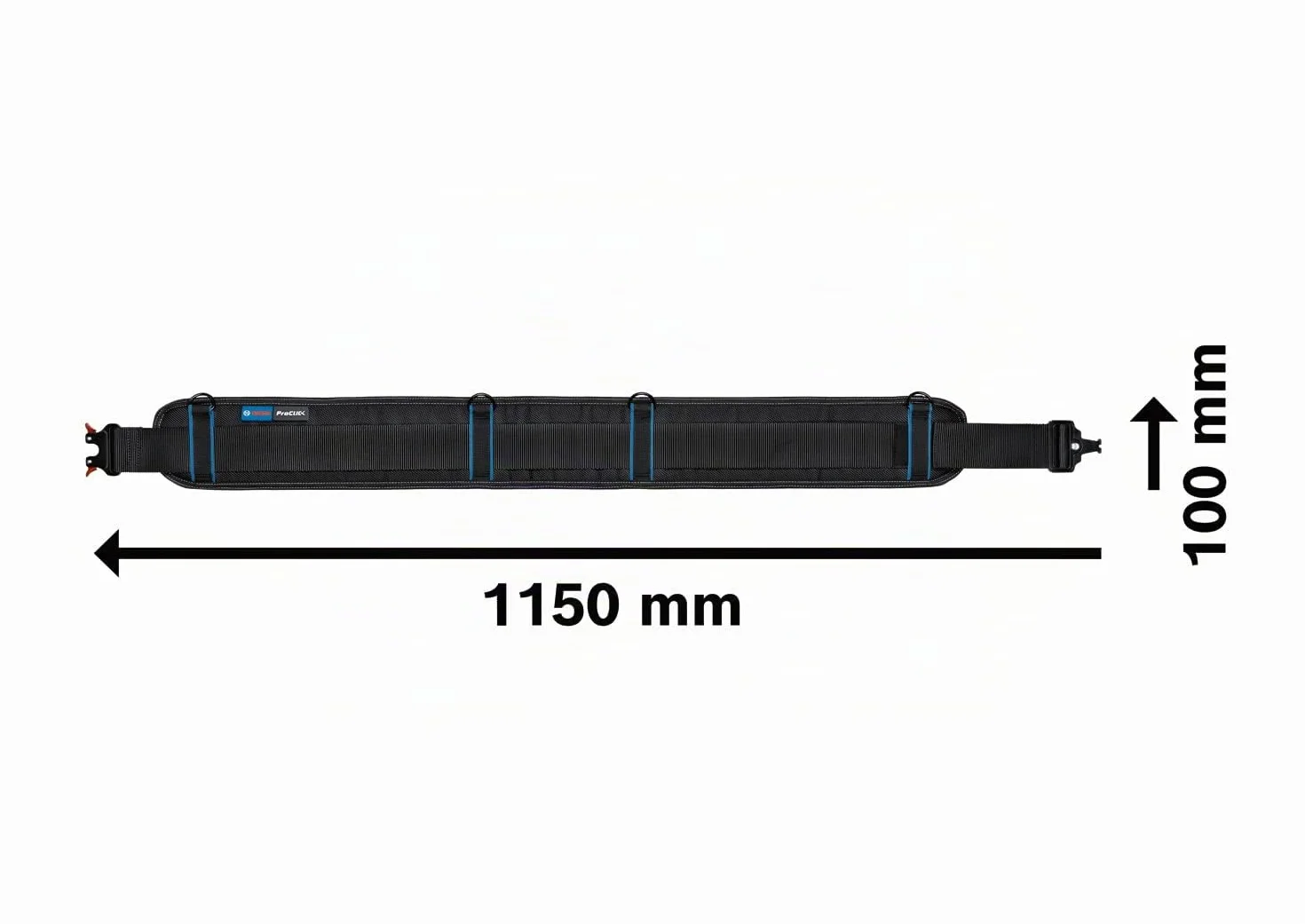 Bosch Professional Set de Cinturones para Herramientas ProClick: 1 cinturón 93 (Talla S/M), 1 Bolsa GWT 4, 1 Bolsa GWT 2, 2 ProClick Holder