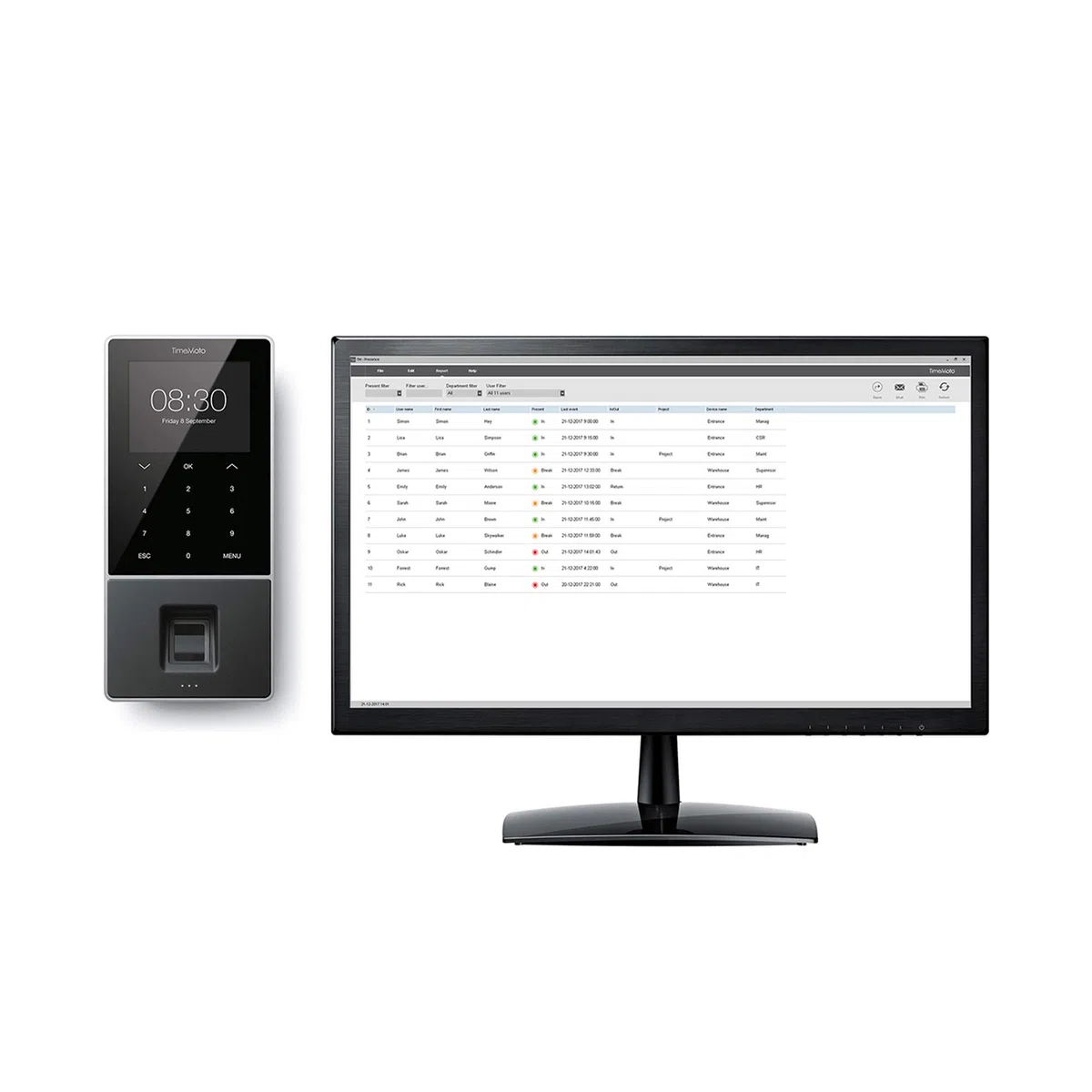 TimeMoto PC Plus - Software avanzado de gestión de horarios