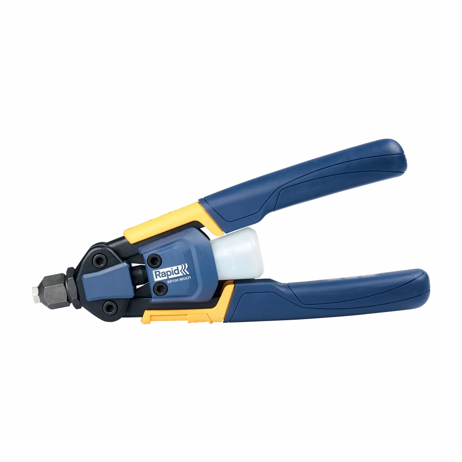 Rapid Tenaza Remachadora Manual RP100, Remachadora Manual Resistente y sin esfuerzo con boquilla múltiple para Remaches de Aluminio, Acero Inoxidable y Cobre de 3.2 - 4.8 mm (5001487)