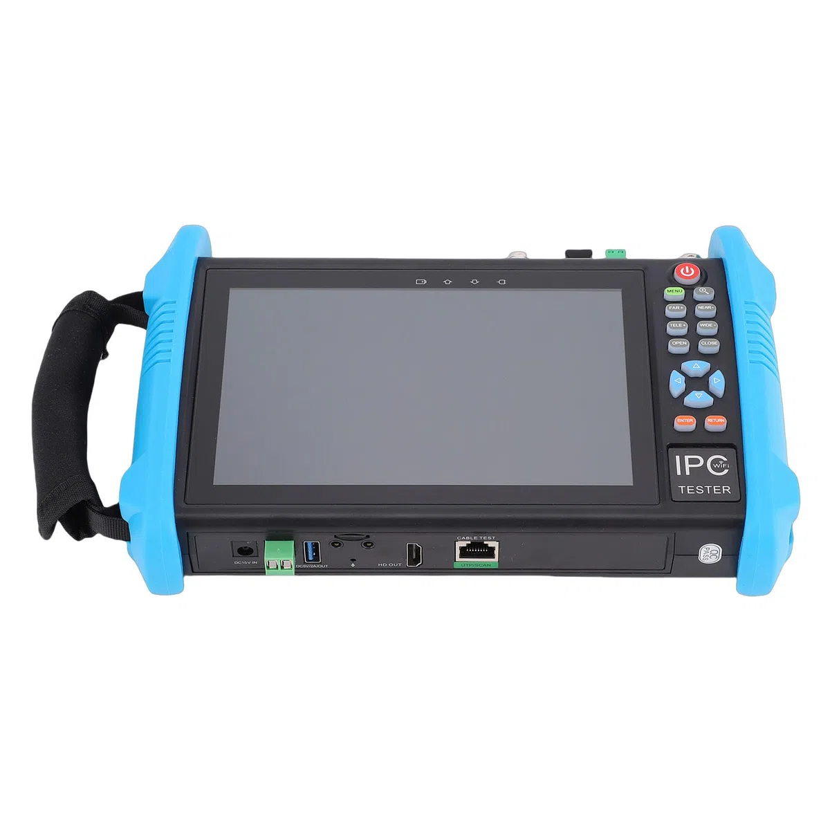 Probador de CCTV Tester Pantalla Táctil IPS de 7'' H.265 4K Probador de cámara IP Probador Analógico CCTV CVBS WiFi Incorporado con POE/WIFI/Tarjeta 8G TF/Salida HDMI/RJ45 TDR(IPC-9800-Plus)