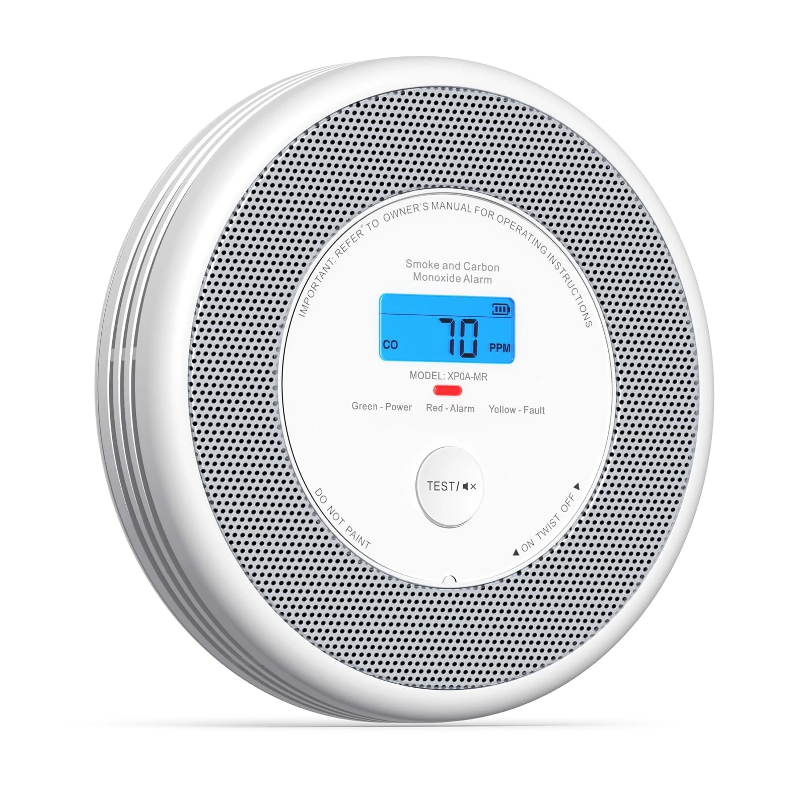 X-Sense Alarma con Aviso de Voz (Solo en Alemán), Detector de Humo y Monóxido de Carbono WiFi, Las Funciones de la Aplicación Requieren una Estación Base SBS50 (No Incluida), 1 Unidad