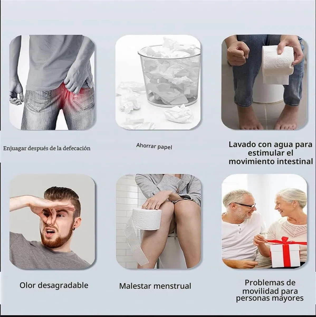 Phito - Asiento de inodoro para bidé, boquilla doble, bidé de agua ajustable, no eléctrico, spray de agua dulce, accesorio de bidé no eléctrico para inodoro, boquilla doble retráctil con presión de