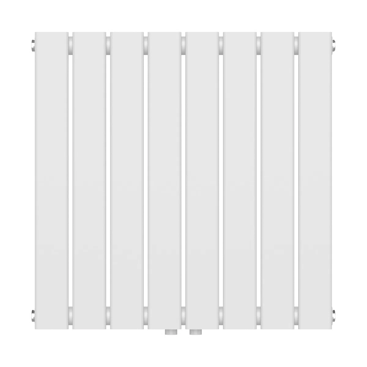 [neu.haus] Radiadores de Panel Monocapa Radiador de Diseño Plano Calefactor de Baño Salón de Agua Caliente de Pared Conexión Inferior Central 459W Acero 60 x 60 cm - Blanco