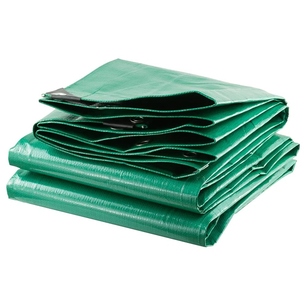 TERRE JARDIN - Lona de protección Exterior, 5 x 8 m - Lona Impermeable, Ultra Pesada y Resistente, Polietileno 240 g/m², Anti UV - Lona para leña, Sitio - Ojales de Aluminio