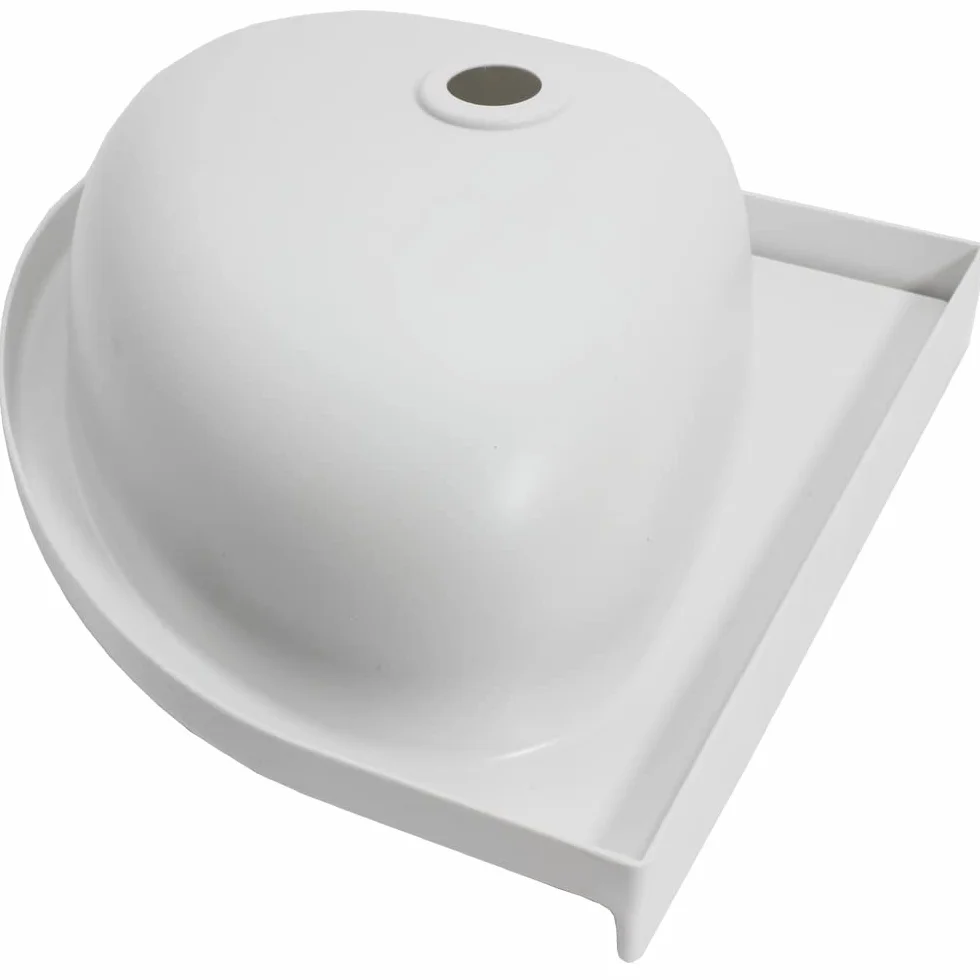 Lavabo esquinero Comet pro-Styling, ideal para espacios pequeños, 345 x 345 x 145 mm, ovalado, color blanco, montaje en pared
