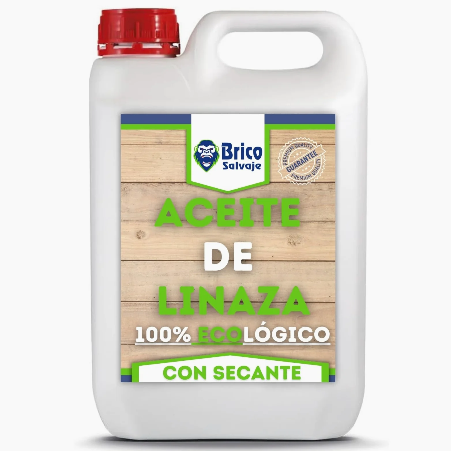 Aceite de Linaza para la Madera CON SECANTE | Ladrillo, Terrazo, Teja | Nutrición | Ecológico (5 Litros)