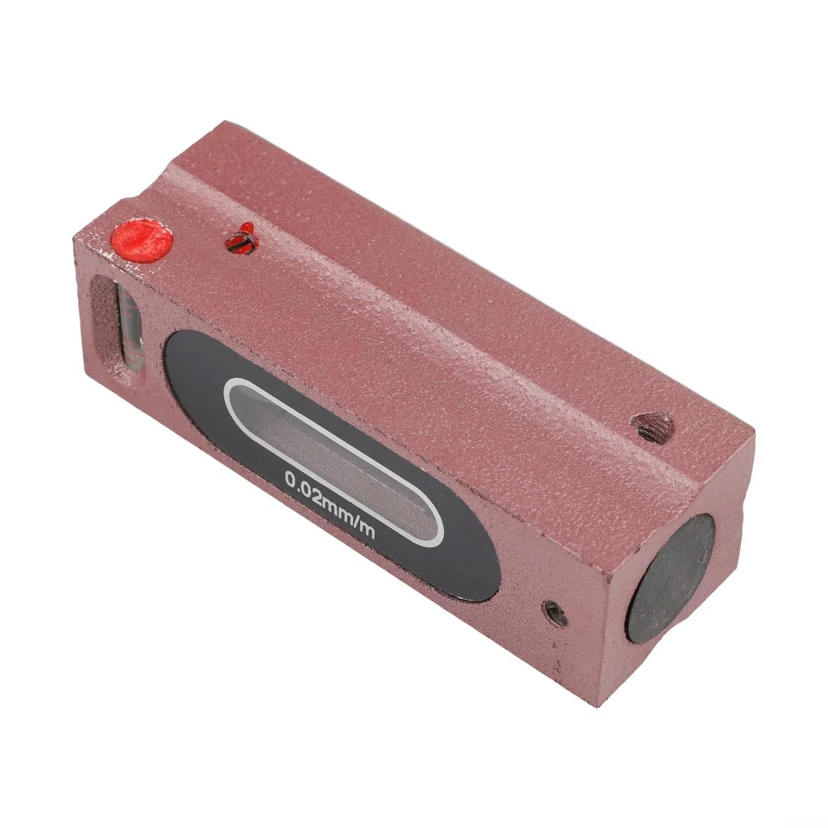 Fitter's - Barra de acero para nivel de espíritu de 0,02 mm/m de precisión con viales de burbujas graduados y base magnética de ranura en V, 100/150/200 mm (100 mm)
