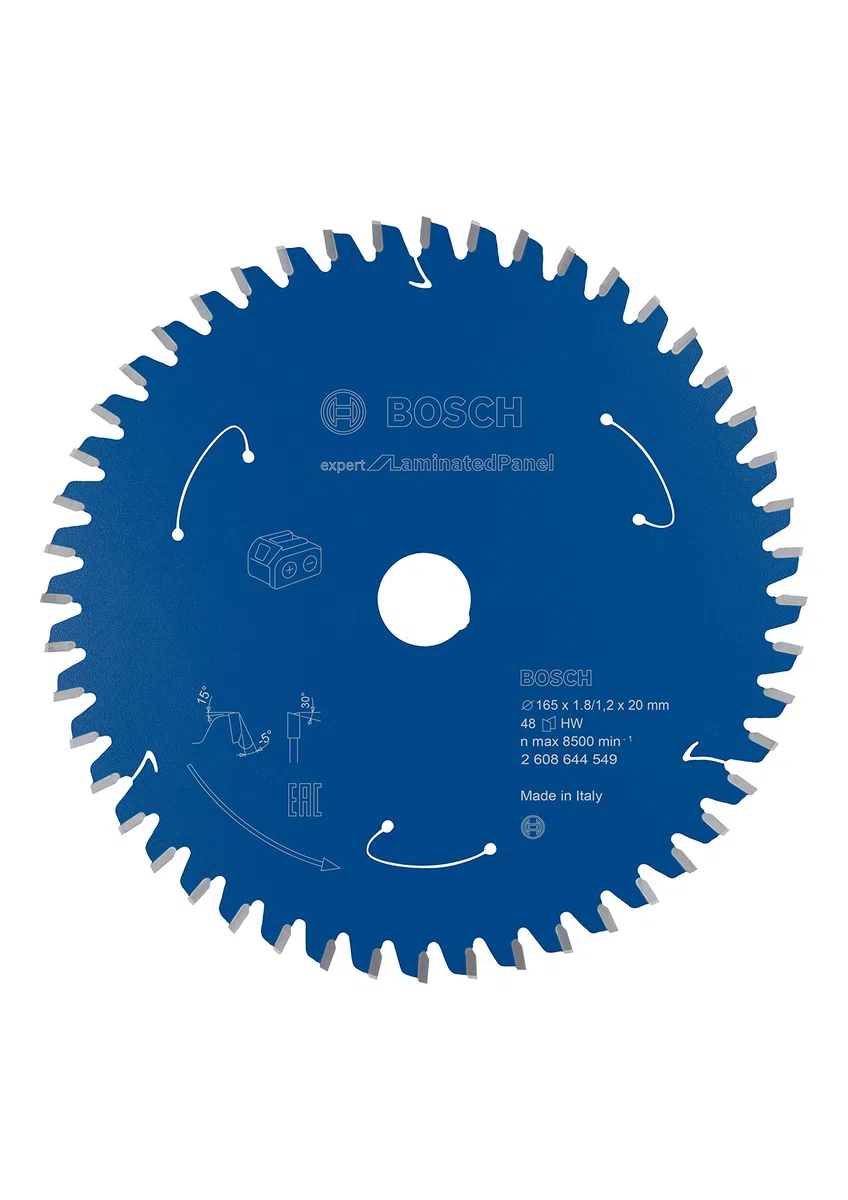 Bosch Professional Disco de sierra circular Expert for Laminated Panel (aglomerado, 165 x 20 x 1,8 mm, 48 dientes, accesorio de sierra circular sin cable)