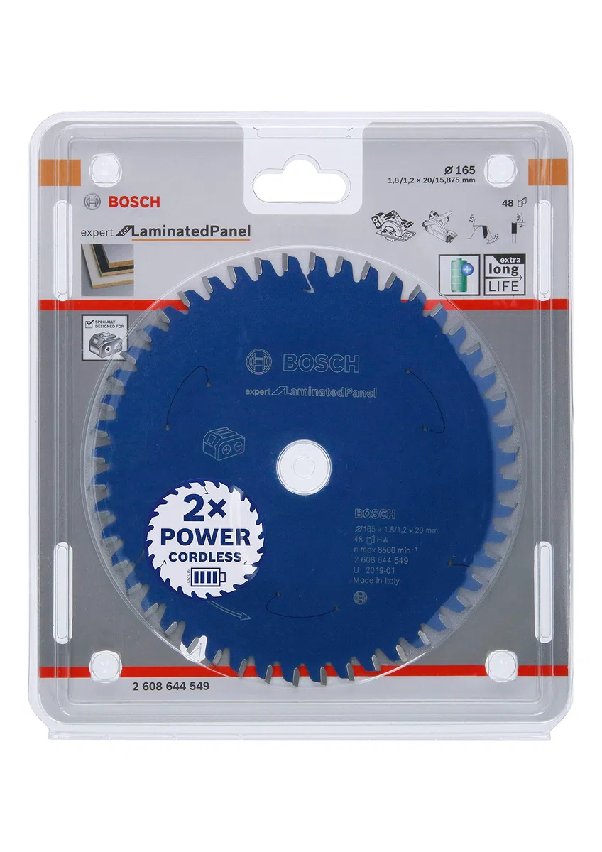 Bosch Professional Disco de sierra circular Expert for Laminated Panel (aglomerado, 165 x 20 x 1,8 mm, 48 dientes, accesorio de sierra circular sin cable)