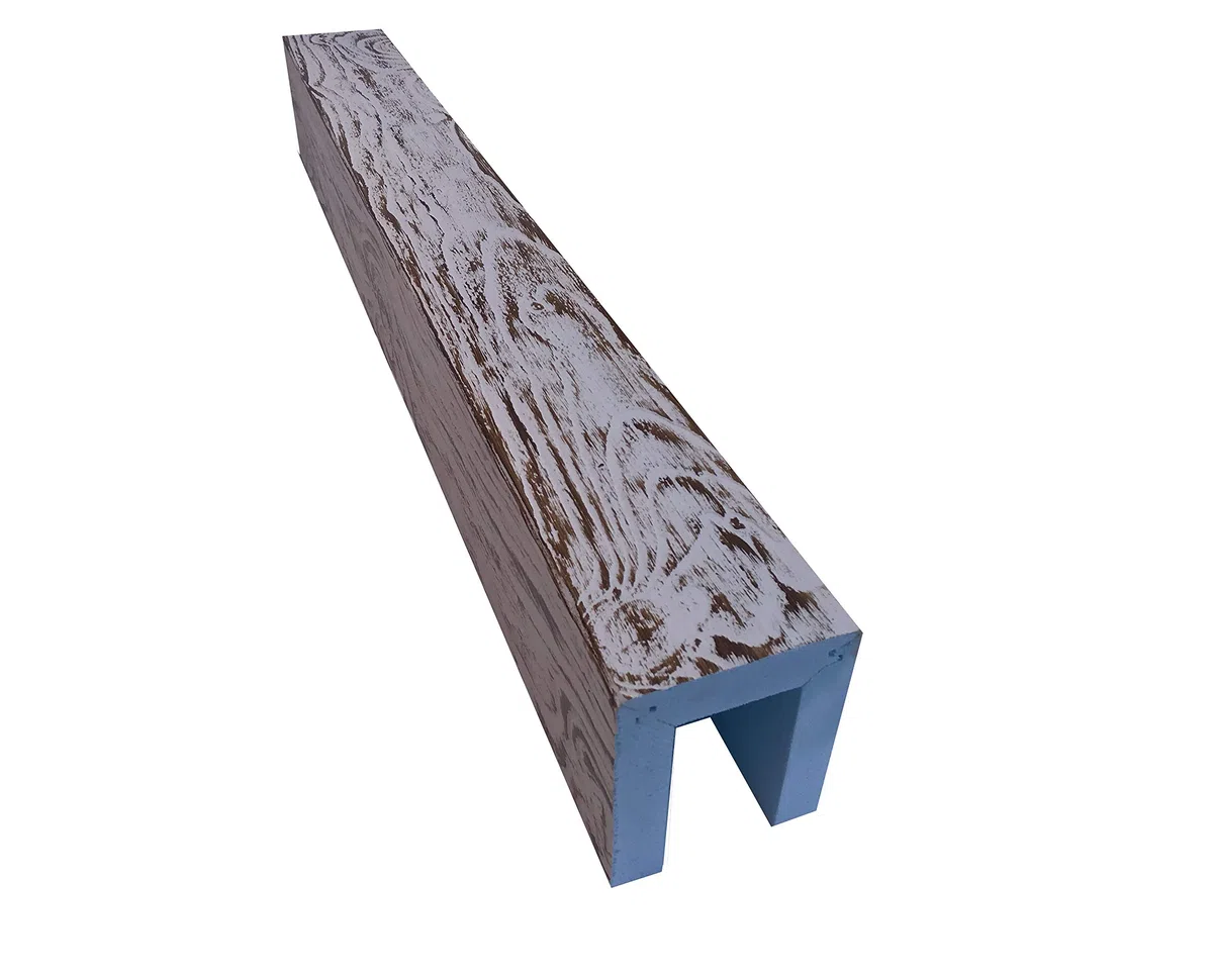 imitación Madera (Blanco Roto) de poliestireno extruido a Medida (21 x 16 x 21 x 260 de Largo)
