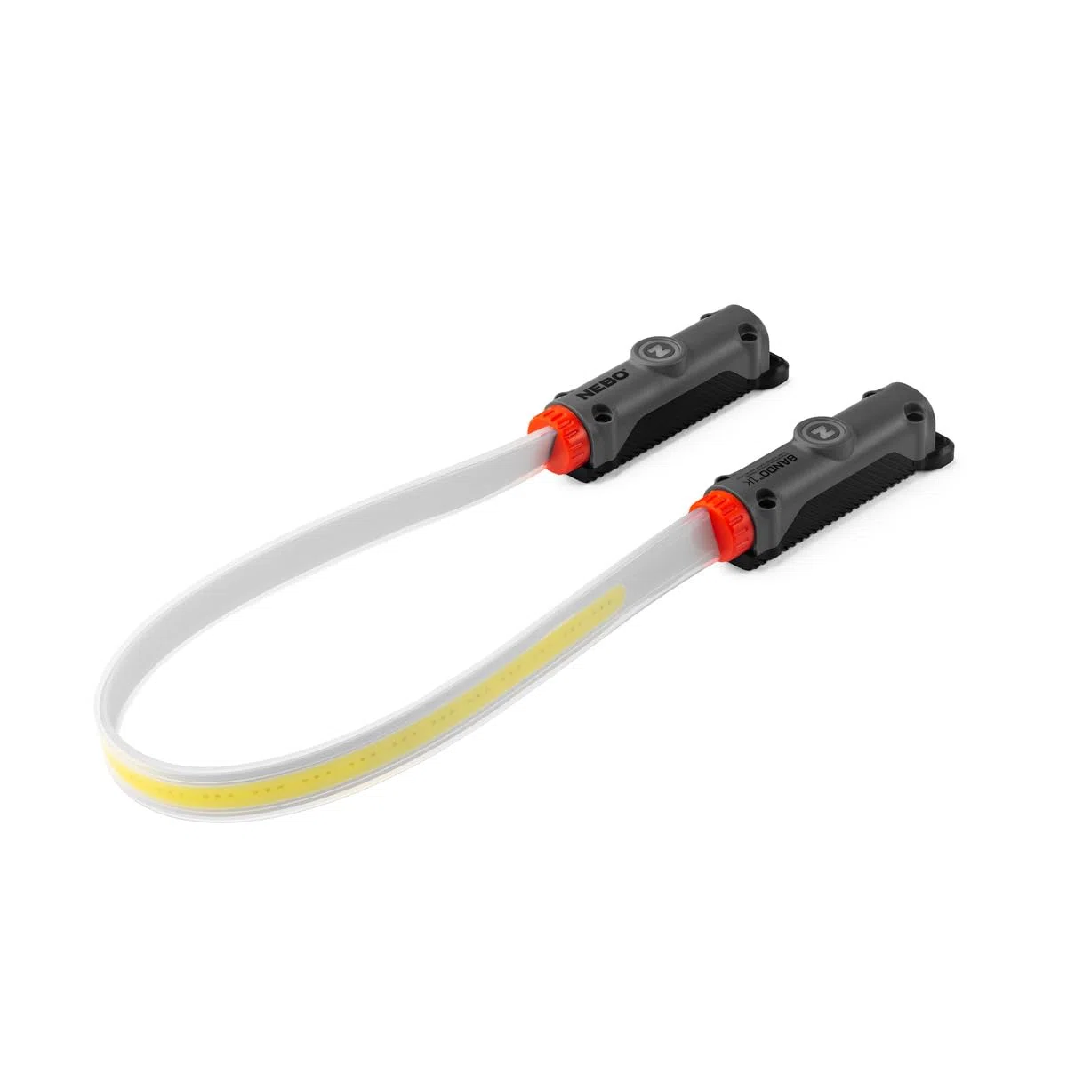 NEBO Bando 1K Luz Flexible para Automóvil – 1.000 Lúmenes COB | 3 en 1: Colgante + Magnética + Arnés | 6 Modos | Rojo Hazard + Señal | Banco de Energía | 28h | IPX4 | USB-C