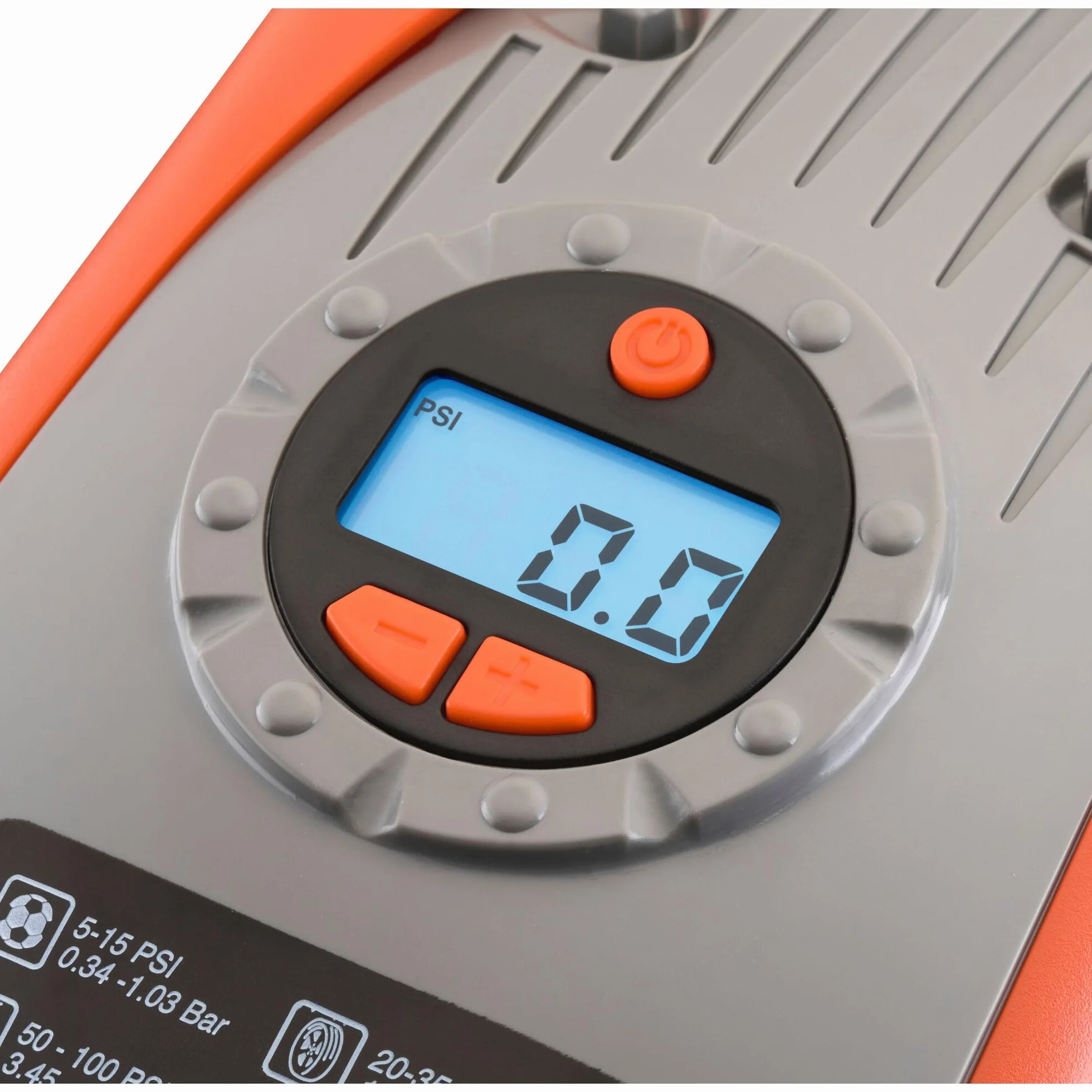 BLACK+DECKER Compresor de Aire Inflador con Cable, Potencia 160 PSI, Alimentación eléctrica 230V o corriente de coche CC 12V, Ajuste Digital de Presión, Auto-Apagado, ASI300-QS