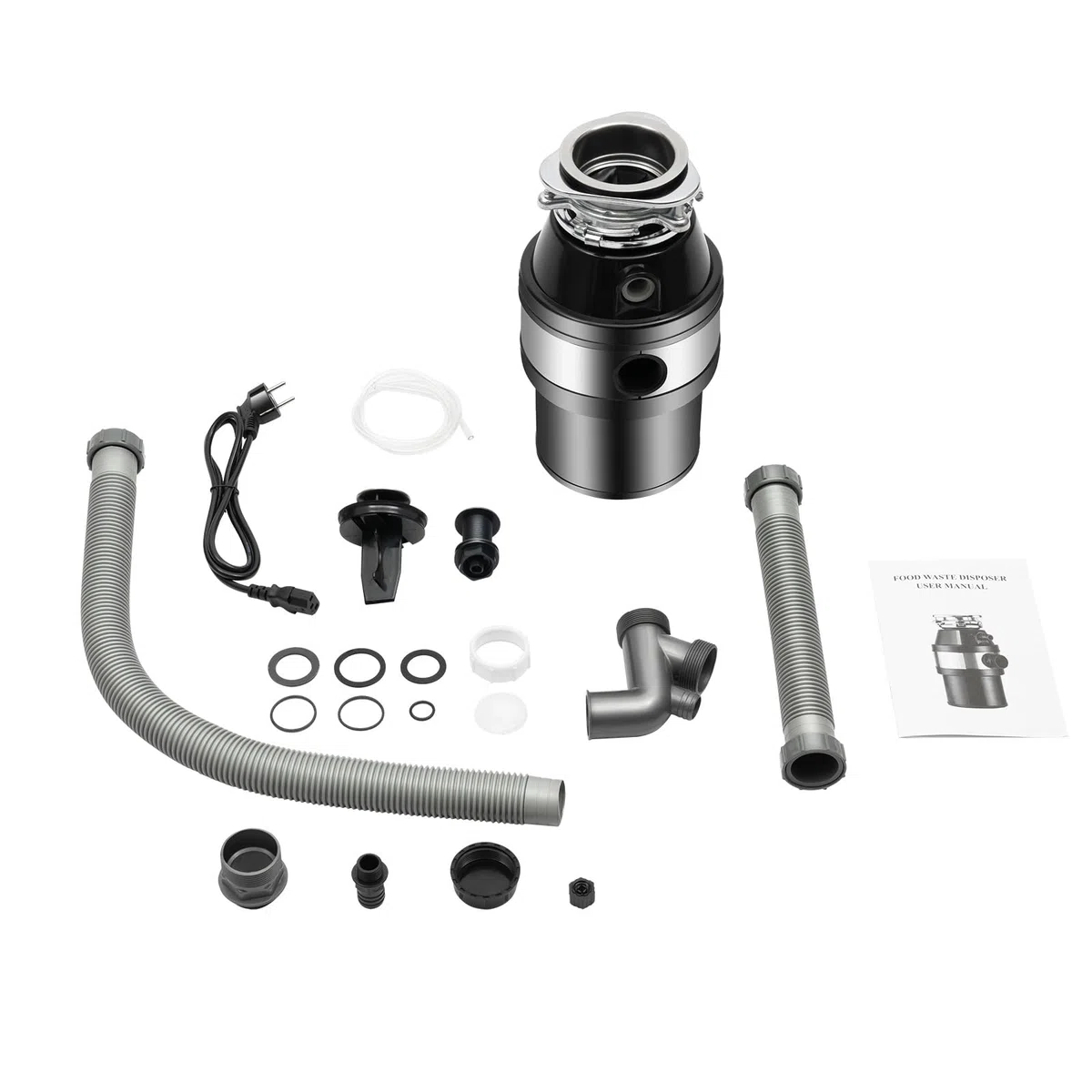 Triturador de residuos de cocina, 560 W, triturador de residuos de alimentos, 1,4 L, silencioso, para triturar residuos de cocina