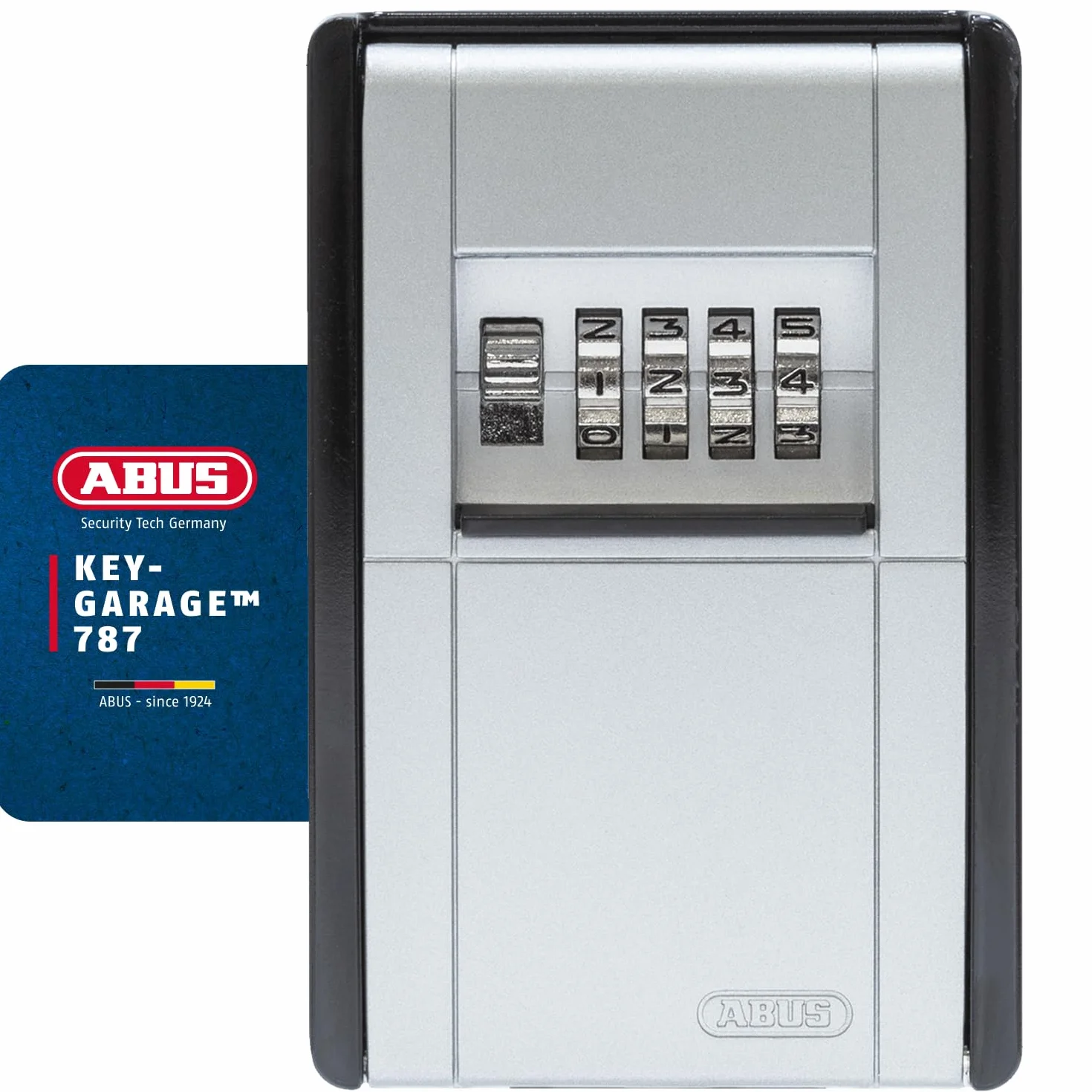 ABUS KeyGarage™ 787 caja portallaves para montaje en pared negro y plateado