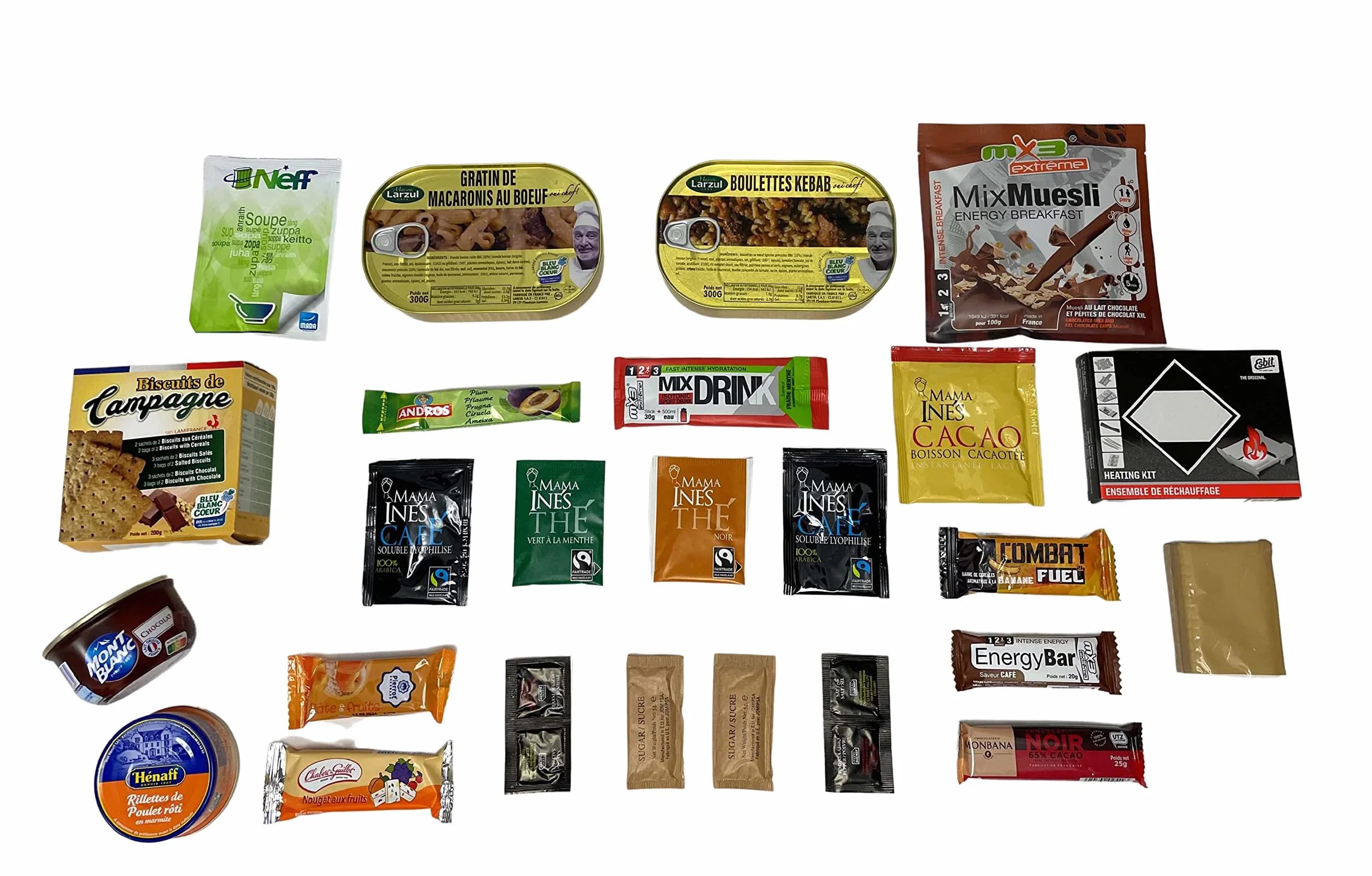 Ejército Militar Francés 24h Ration Pack MRE (Menú 1)