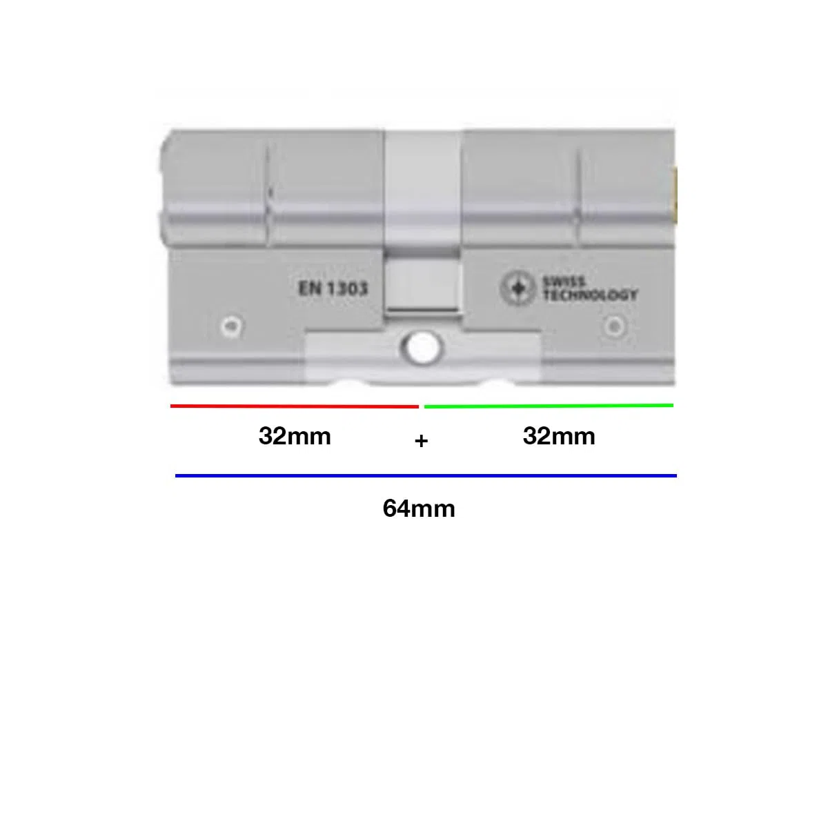 M&C Move Bombín Cerradura Alta Seguridad Anti Topolino Leva Larga Doble Embrague Seguridad Máxima SKG 3 Estrellas 32x32mm Anti Bumping Anti Taladro Níquel Pulido 5 Llaves Incluidas