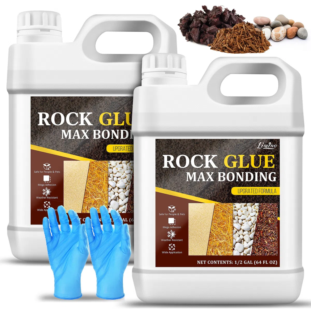 Resina Fijador Grava - Aglutinante para Grava, Adhesivo Extra Fuerte para Piedras, Pegamento para Mantillo para Fijar Piedras, Grava, Corteza - Estabilizador de Grava para Senderos, Terrazas (4 Liter)