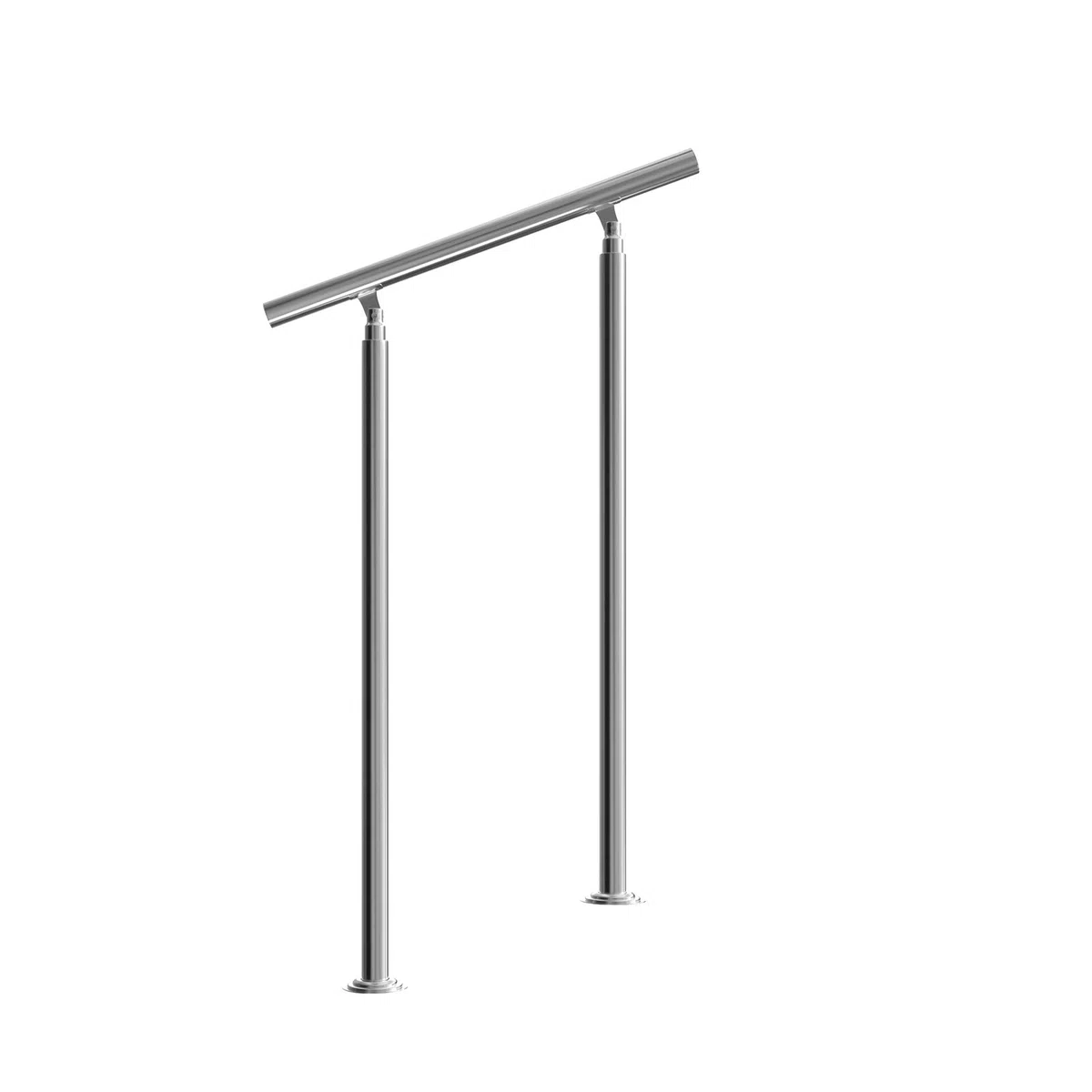 Monzana Pasamanos para Escaleras 80cm Acero inoxidable Barandilla Interior Exterior Baranda Redonda