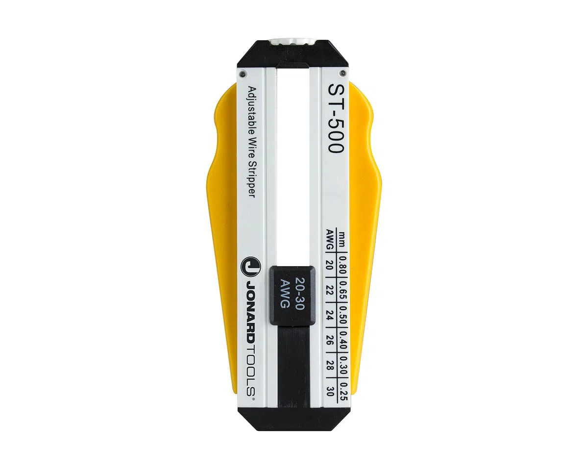 Jonard Tools ST-500 ABS - Pelacables de precisión ajustable, 20-30 AWG, 3-57/64", largo x 1-19/32" de altura, grosor