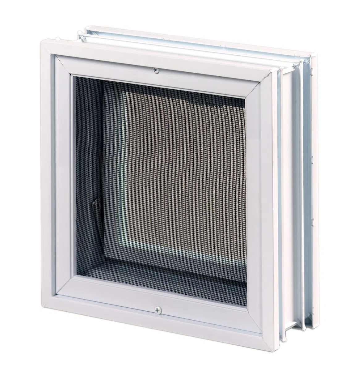 Ventana de ventilación para insertar en una pared de vitroladrillos o mampostería | Dimensiones 19 x 19 x 8 cm | Unidad de venta 1 ventana