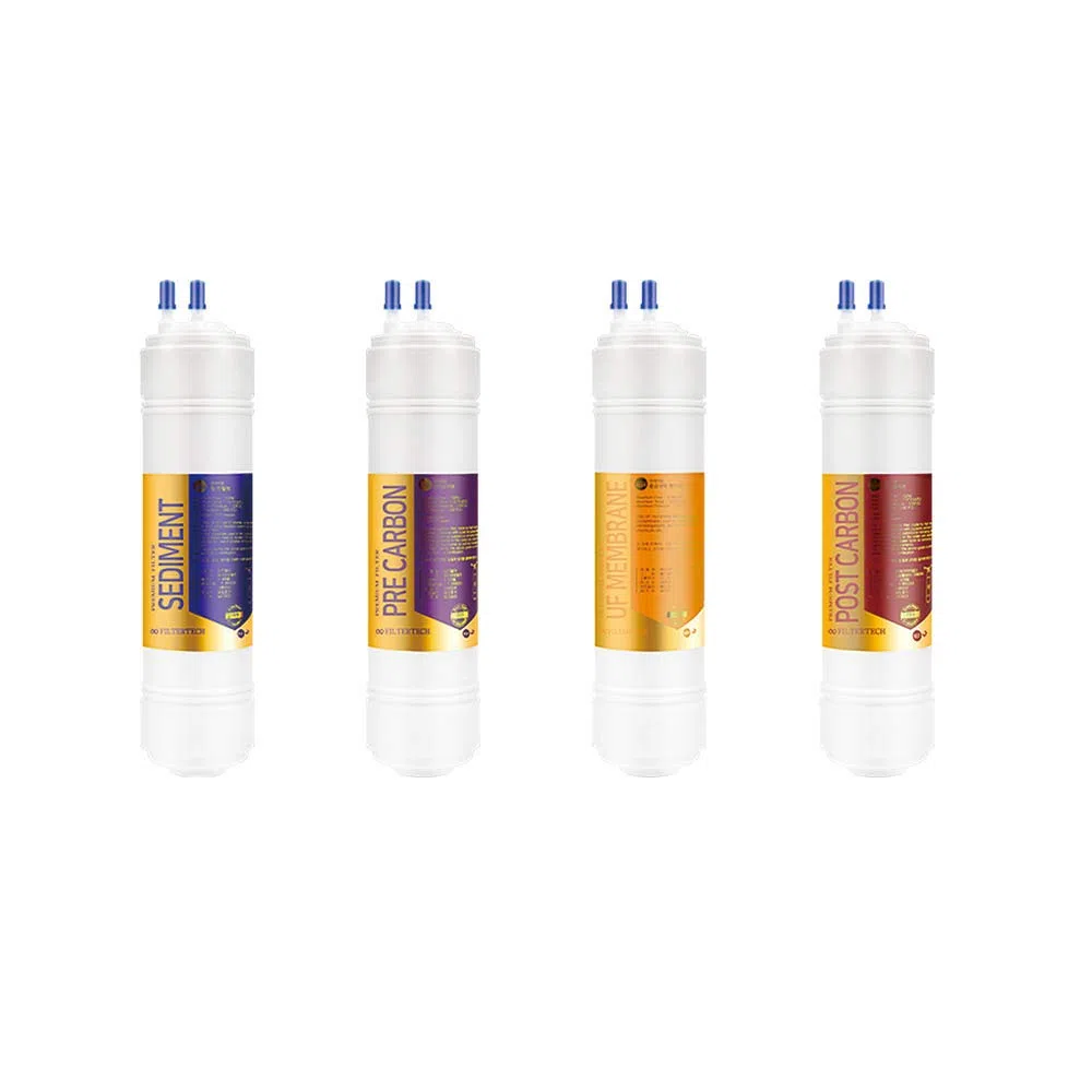 Filtros de agua premium 4 en 1 de repuesto FilterTech para tecnología APS: 969CHB/DWP-320/DWP-401/DWP-815T/DWP-450/DWP-816T/APS-320/DWP-550-1 micra