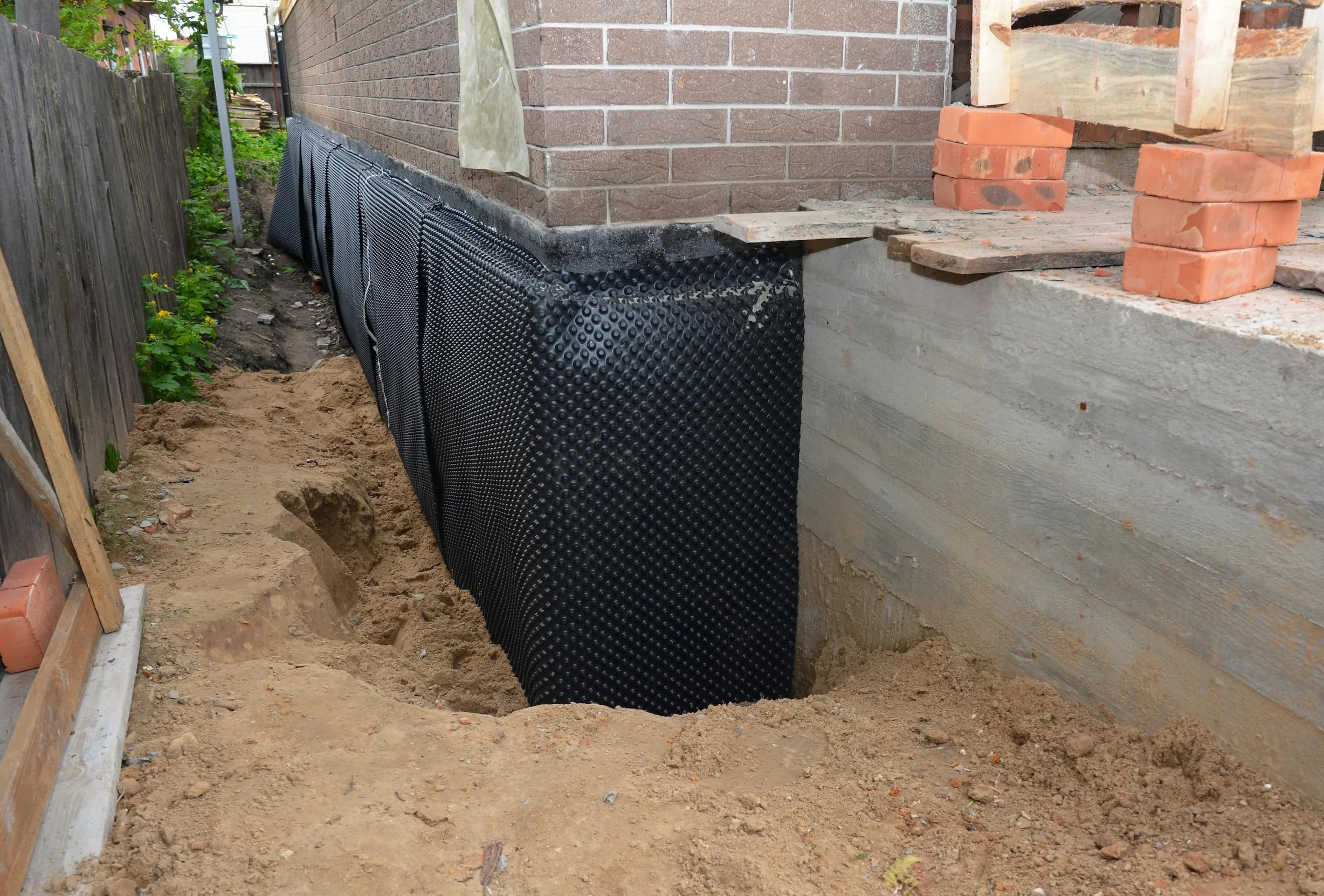 EINSIDE Membrana almohadillada de polietileno extruido, protección de revestimiento de cimientos, 2 x 20 metros | Protección de fundaciones