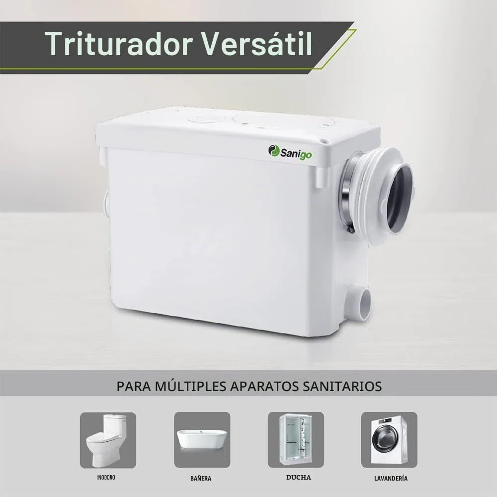 SANI-P420i Trituradora Sanitaria para la evacuación de aguas residuales WC, Ducha, Lavabo, Lavadora, Lavavajillas