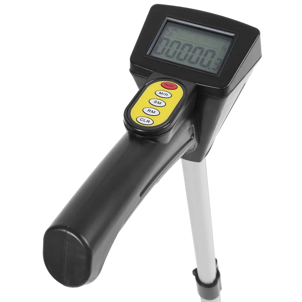 Odómetro de Rueda para medición de Distancia para distancias de 0 a 9,999 metros, mango plegable, rueda de carrera gruesa y antideslizante, 50 cm, para topografía