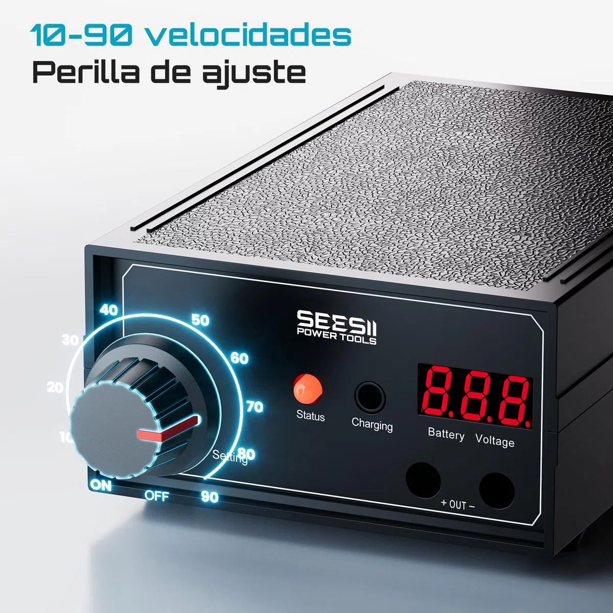SEESII Soldador por Puntos de Doble Impulso para Baterías: Soldador Inalámbrico 9600mAh con Indicación de Voltaje en Tiempo Real, Niveles Ajustables, para Reparación y Montaje de Paquetes de Baterías