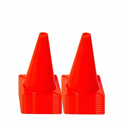 Flexibarrier Cono de movimiento de plástico 30 cm PE naranja fluorescente Paquete de 20